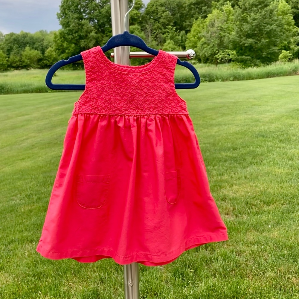 Carter’s:  Watermelon red sundress w/ embroidered bodice.  6 months.